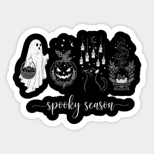 Monochromatic Halloween Design Sticker
